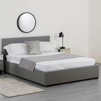 Waverley Grey Faux Leather Ottoman Bed Grey
