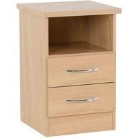 NEVADA SONOMA OAK EFFECT 2 DRAWER BEDSIDE CABINET