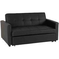 Seconique Astoria Sofa Bed in Black Pu