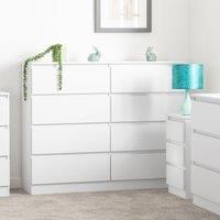 Seconique Malvern 8 Drawer Chest - White