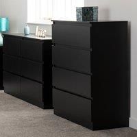 Seconique Malvern 4 Drawer Chest - Black