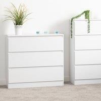 Malvern 3 Drawer Chest in White Finish