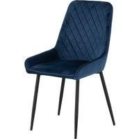 Seconique Dining Chair, Sapphire Blue Velvet, W 480mm x D 590mm x H 900mm
