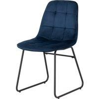 Seconique LUKas Dining Chair X 2- Sapphire Blue Velvet