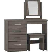 Seconique Nevada Dressing Table Set in Black Wood Grain