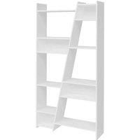 Naples Bookcase in White Painted Finish with Inlaid Centre Sections