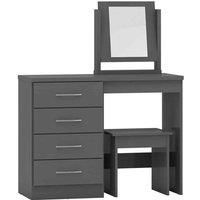 Seconique Nevada Dressing Table Set in 3D Effect Grey