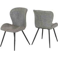 Seconique Quebec Dining Chair X 4- Grey Pu
