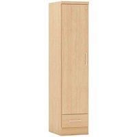 Nevada 1 Door 1 Drawer Wardrobe Sonoma Oak Finish