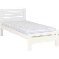 Toledo 3ft 90cm Single Bed Frame in White Pine and MDF Wooden Slatted Base