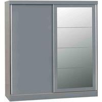 Seconique Nevada 2 Door Slider Wardrobe - Grey Gloss