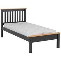 Seconique Monaco 3/' Low Foot End Bed in Grey/Oak Effect