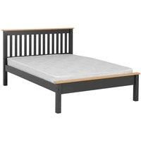 Seconique Monaco 4/'6" Bed Low Foot End in Grey/Oak Effect