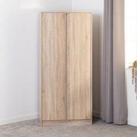 Malvern 2 Door Wardrobe in Sonoma Oak Effect Finish Hanging Rail and Shelf