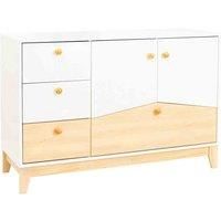 Seconique Cody 2 Door 4 Drawer Storage Unit - White/Pine Effect