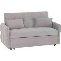 Seconique Sofabed, Silver Grey Fabric, W 1500mm x D 830-1500-1760mm x H 600-880mm