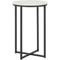 Seconique Dallas Side Table in Marble/Black