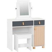 Seconique Brooklyn Dressing Table Set in Oak Effect/Grey