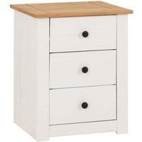 Seconique Bedside, Engineered Wood, White/Natural Wax, W 465mm x D 405mm x H 570mm