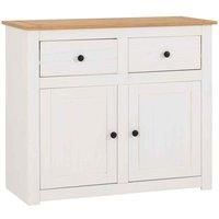 Seconique Sideboard, Engineered Wood, White/Natural Wax, W 930mm x D 400mm x H 800mm