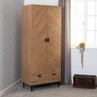 Seconique Wardrobe, Engineered Wood, Medium Oak Effect, W 800mm x D 470mm x H 1905mm