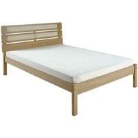 Santana 5ft Kingsize Bed Frame in Light Oak and Rattan Effect