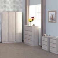 Seconique Bedroom Set, Engineered Wood, Urban Snow, W 1150mm x D 505mm x H 1800mm