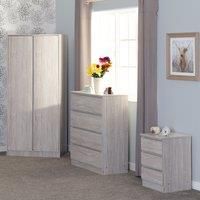 Seconique Bedroom Set, Engineered Wood, Urban Snow, W 800mm x D 505mm x H 1800mm