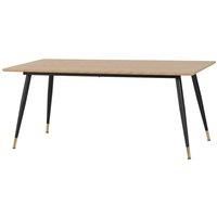 Hamilton Large Dining Table Medium Oak Effect Black Legs
