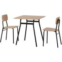 Seconique Warren 1 2 Dining Set - Russet Oak Effect Black