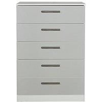 Swift Montreal Gloss Ready Assembled 5 Drawer Chest