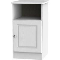 Montego 1-Door Bedside Table - White