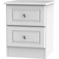 Montego 2-Drawer Bedside Table - White