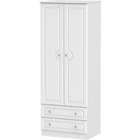 Montego 2-Door 2-Drawer Gents Wardrobe - White