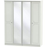 Montego 4-Door Mirrored Wardrobe - Ash Grey