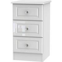 Berryfield 3-Drawer Bedside Table - White