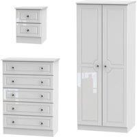 Berryfield Wardrobe, Chest of Drawers and Bedside Cabinet Set