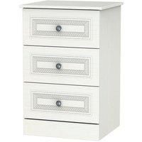Otega 3Drawer Bedside Table  White
