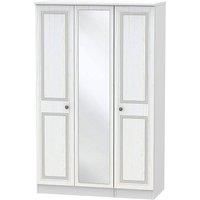 Otega 3Door Mirrored Wardrobe White