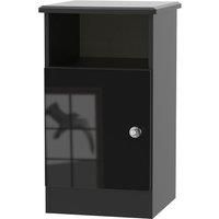 Tedesca 1-Door Bedside Table - Black