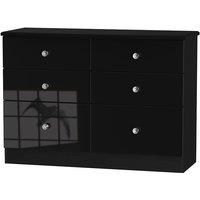 Tedesca 6-Drawer Midi Chest of Drawers - Black