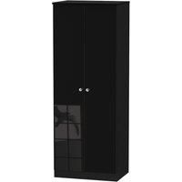 Tedesca Tall 2-Door Wardrobe -Black