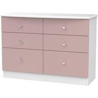 Tedesca 6-Drawer Midi Chest of Drawers - Pink