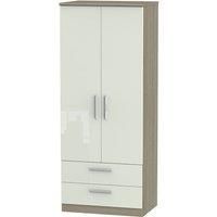 Kirkhill 2Door Wardrobe with Drawers Taupe Cedar