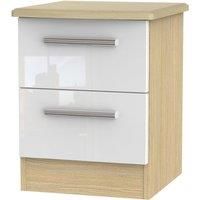 Kirkhill 2-Drawer Bedside Table - White Oak