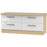 Kirkhill 4Drawer Midi Chest of Drawers  White Oak