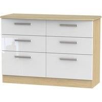 Kirkhill 6Drawer Midi Chest of Drawers  White Oak