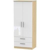 Kirkhill 2Door Wardrobe with Drawers  White Oak