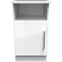 Fourisse 1-Door Bedside Table - White