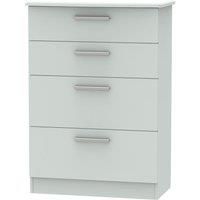Fourisse 4-Drawer Deep Chest of Drawers - Grey